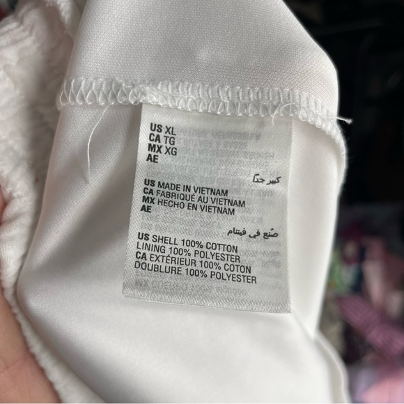 NWT JM Collection White Woven Wide Leg Pants Size XL 100% cotton pull on - Picture 8 of 10